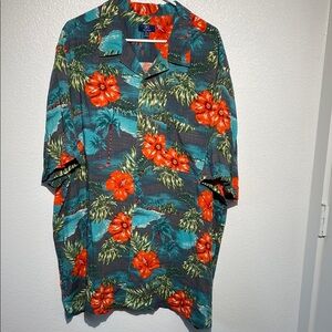 GEORGE Tropical Floral Button-Up Shirt